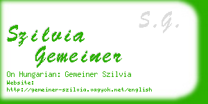 szilvia gemeiner business card